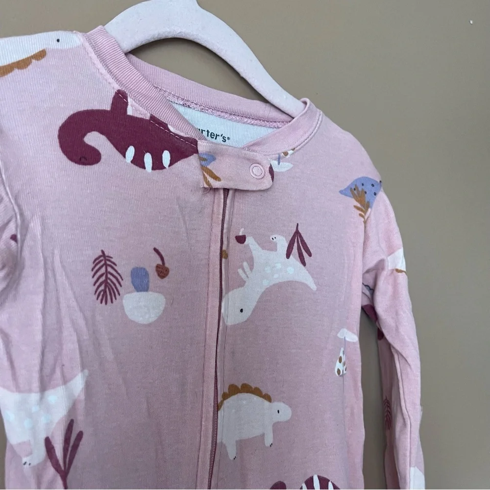 Carter’s 2T Pink Dinosaur One-Piece Pajamas